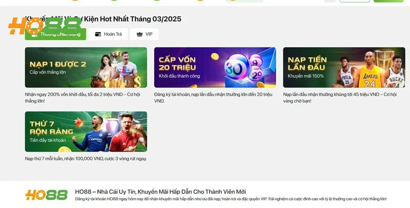 Giới thiệu Ho88 - Khuyến mãi hấp dẫn