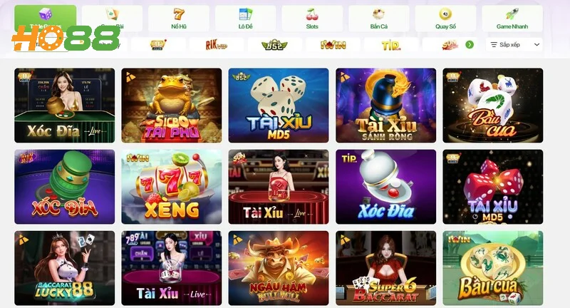 Giới thiệu kho game tại nhà cái Ho88