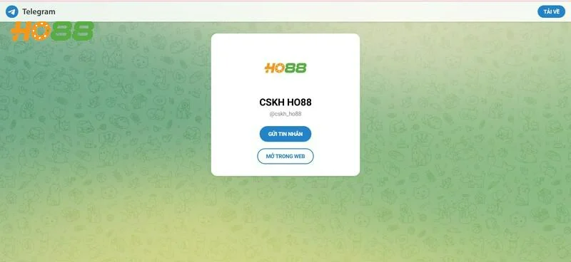 Liên hệ với Ho88 bằng Telegram
