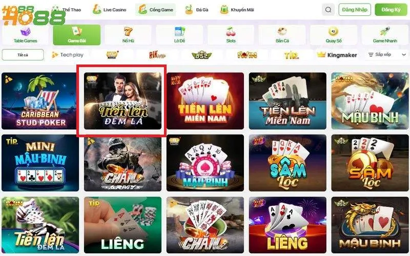 Vị trí game tại sân chơi nhà cái Ho88