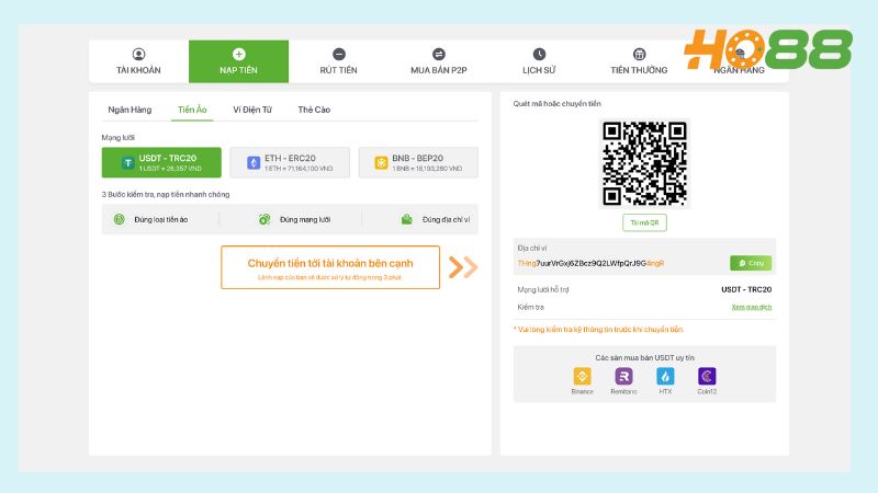 Nhà cái tích hợp phương thức nạp vốn bằng tiền crypto cho người dùng hiện đại
